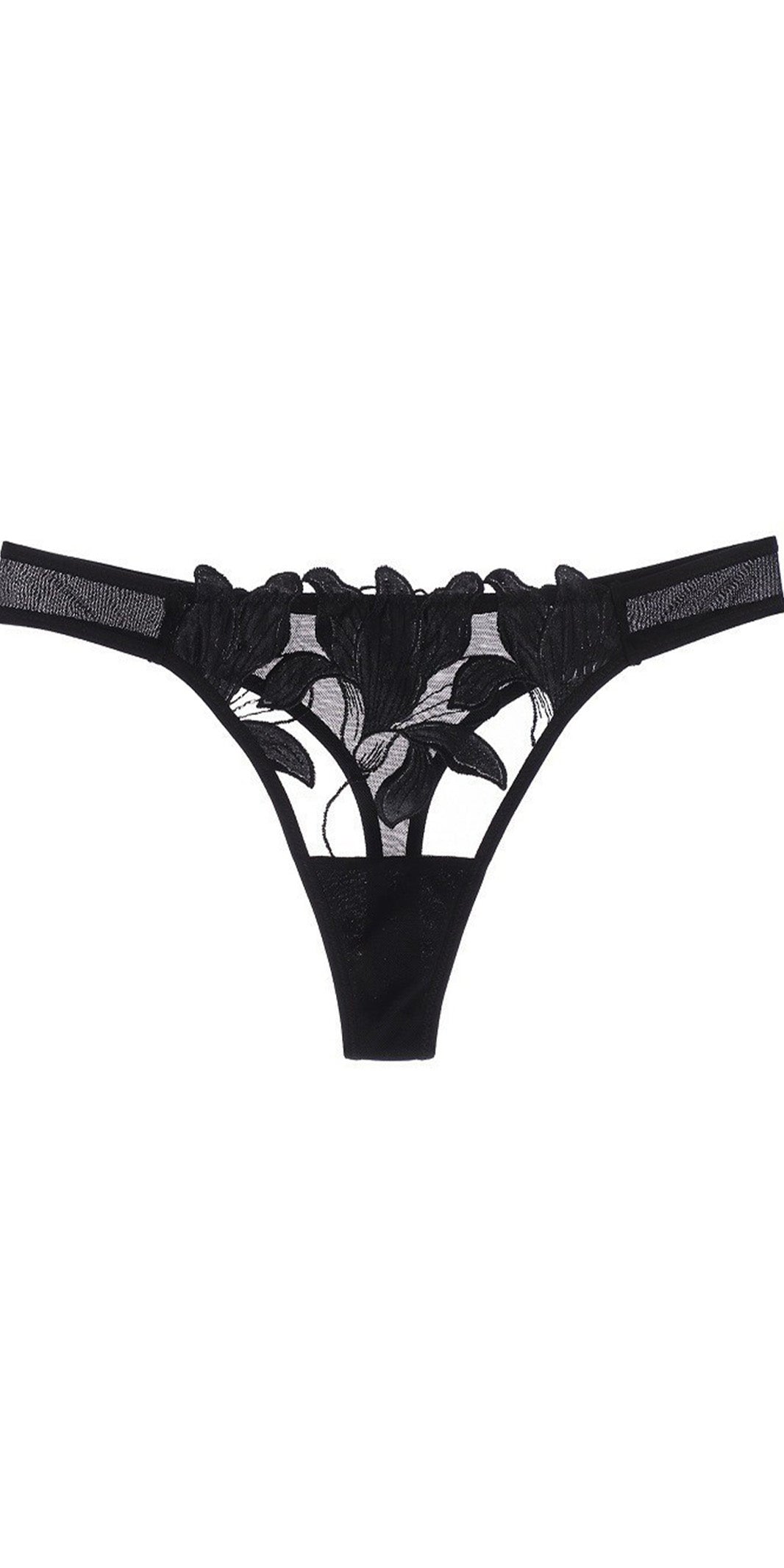 French Sexy Panty Applique Embroidered Mesh Panties Thongs