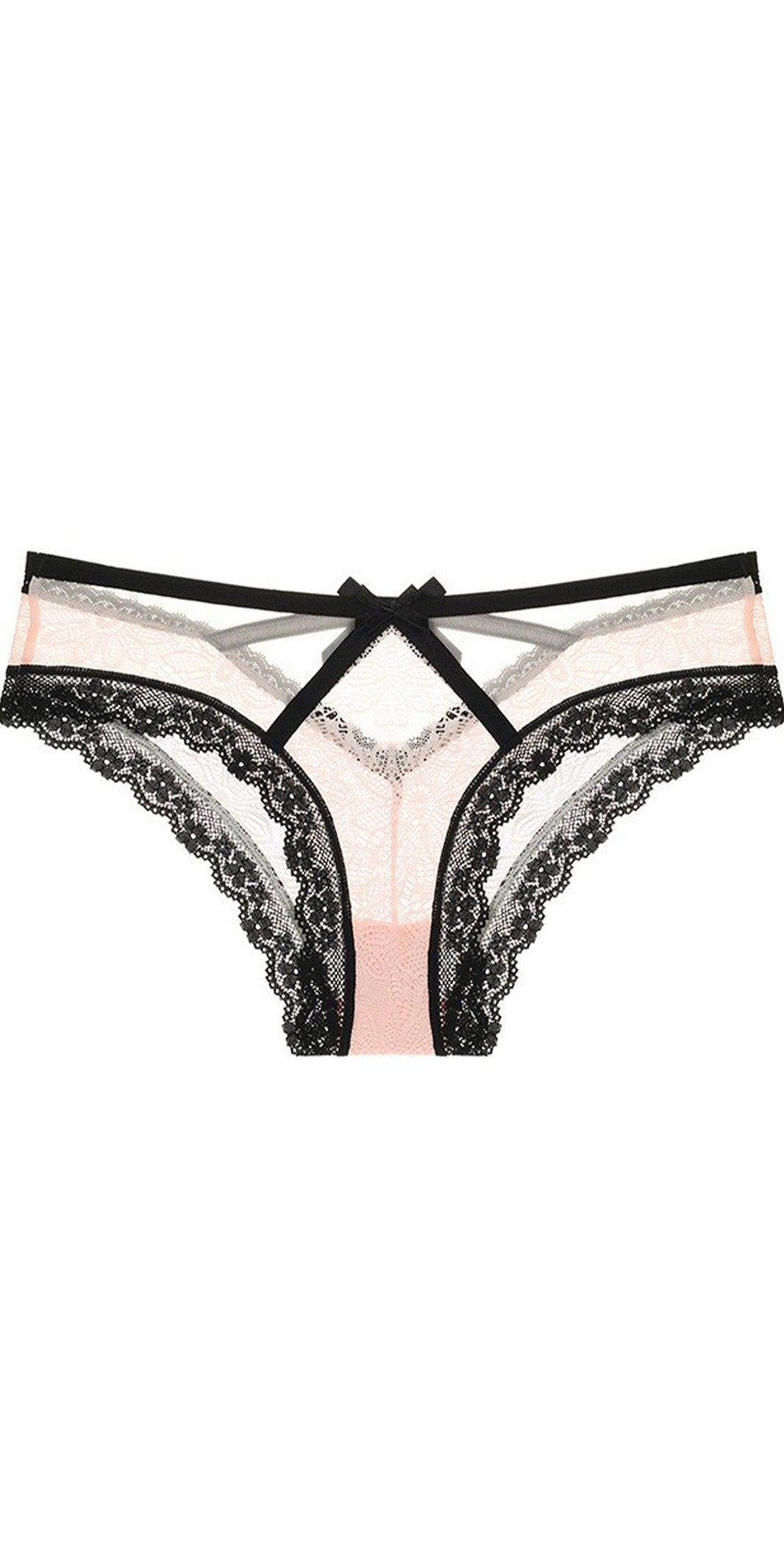 French Sexy Bow Romantic Lace Panties Ultra Thin Triangle Panties