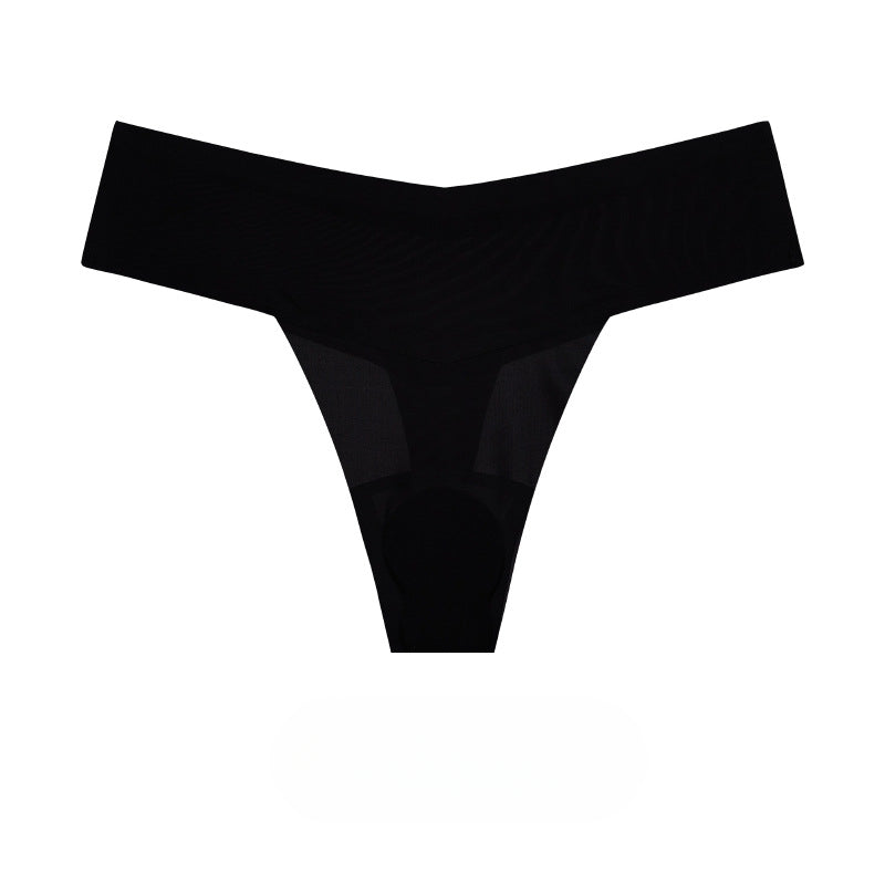 Ultra Thin Ice Silk Seamless Sports Yoga Thong Panties