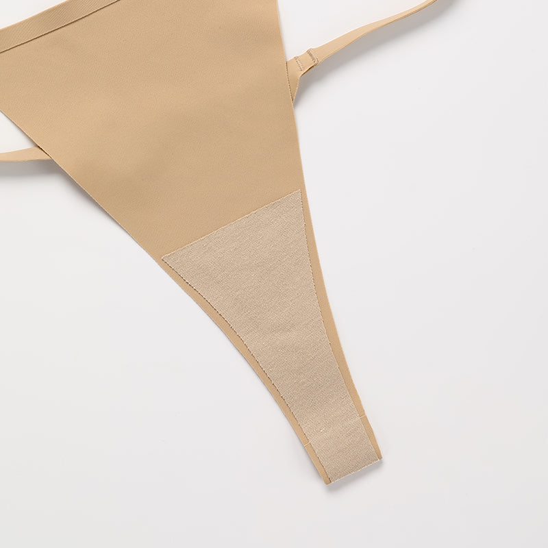 Sexy Seamless One Piece Delicate Metal Ring Panties Thong