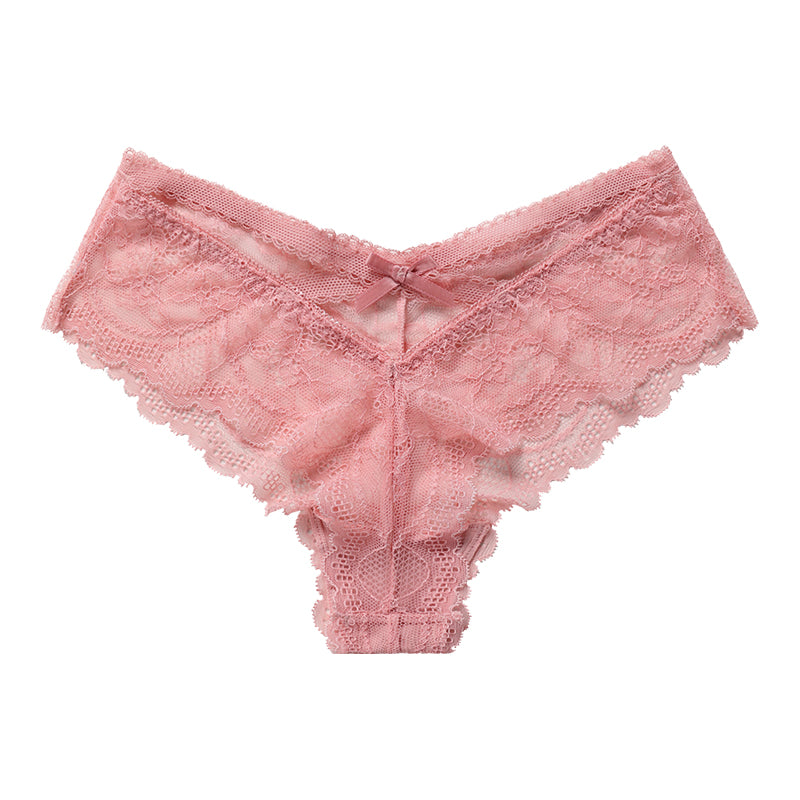 Sexy Lace Erotic Bowknot Panties Thong