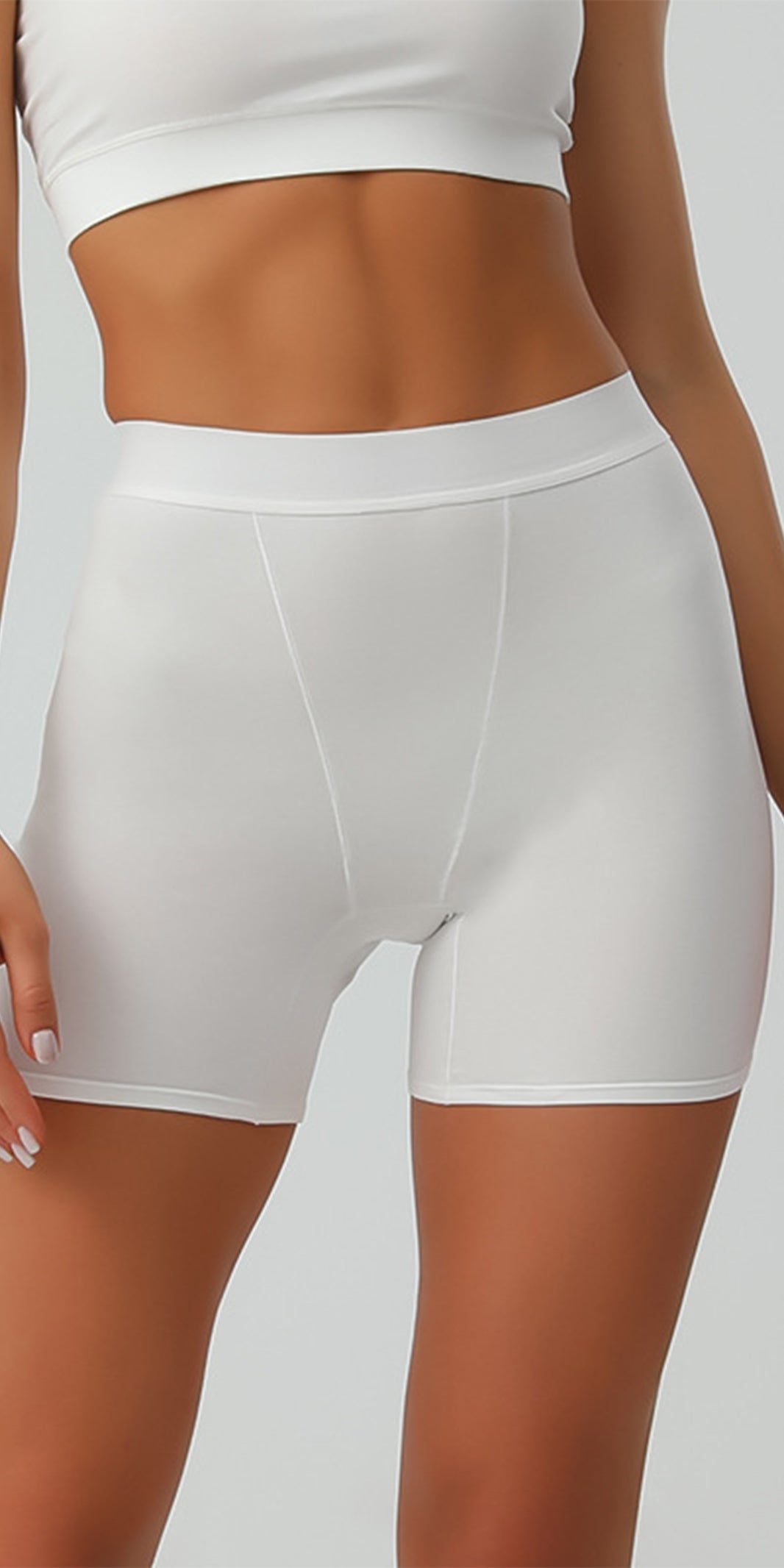 High Waisted Flat Angle Safety Pants Solid Color Cotton Shaping Panties