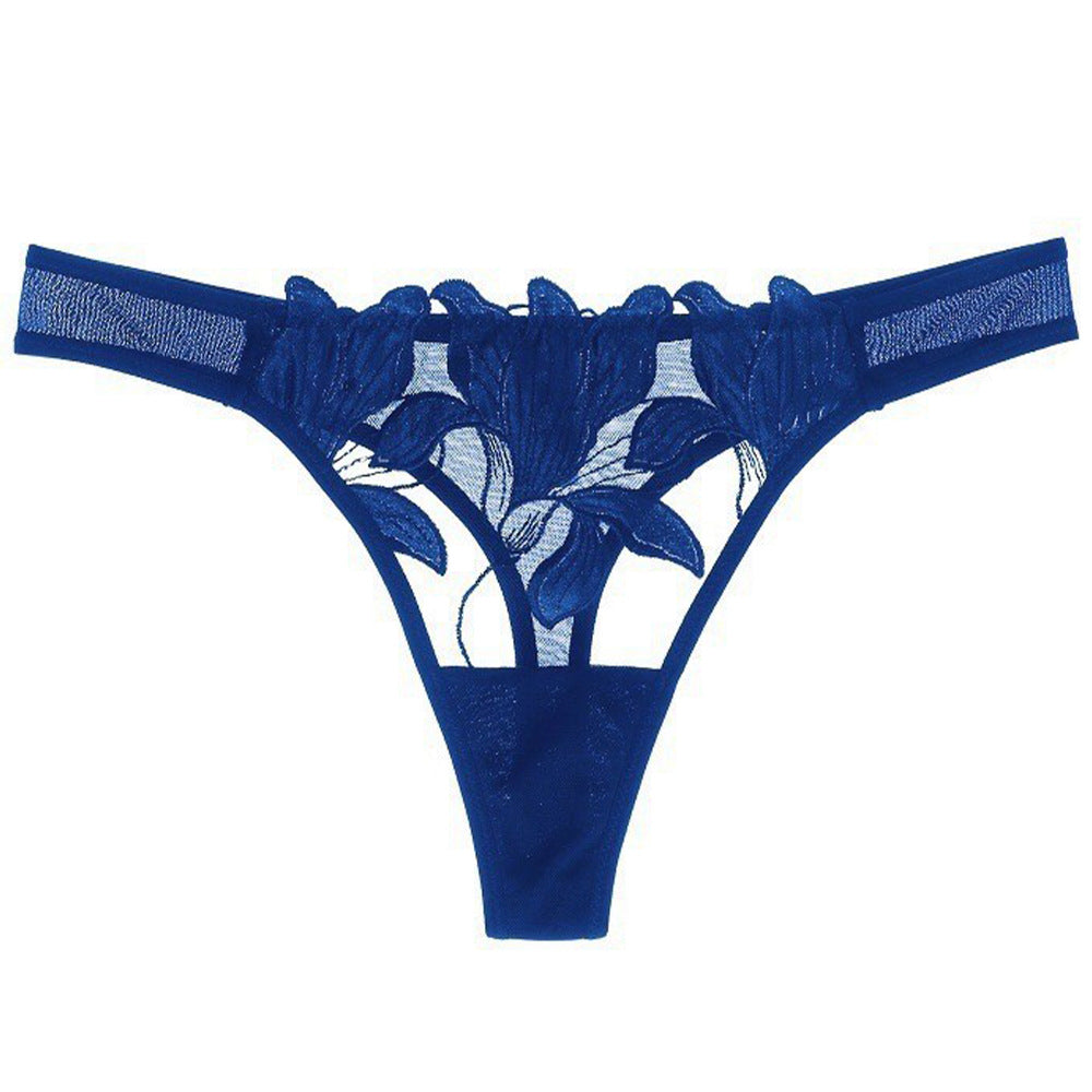 French Sexy Panty Applique Embroidered Mesh Panties Thongs