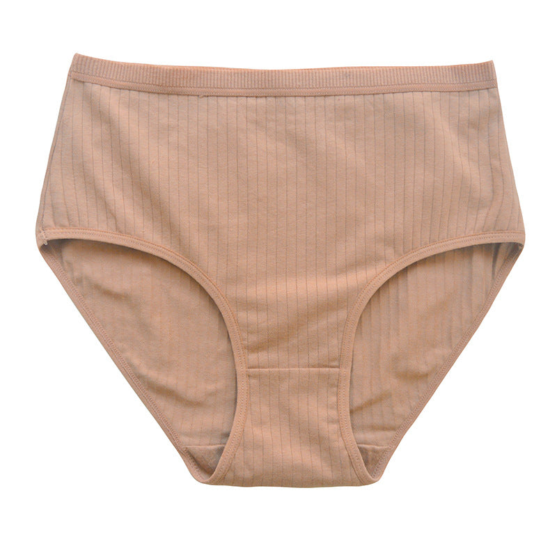 High Waist Pure Cotton Large Size Triangle Panties