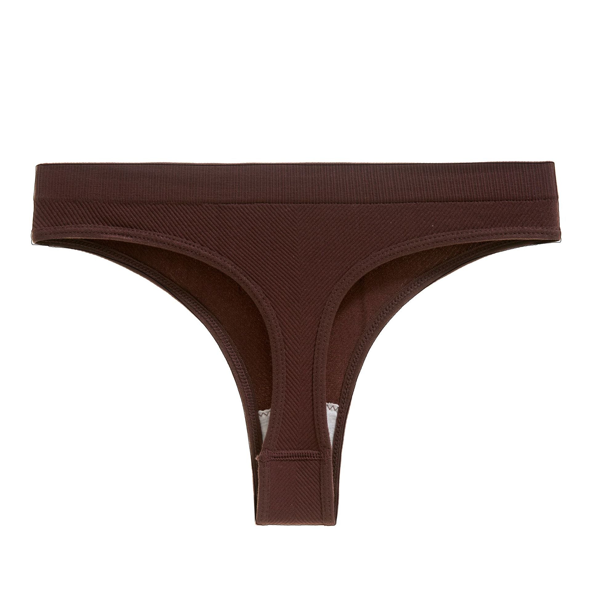 Plus Size Sexy Panties Sports Thongs Threaded Solid Color Panties