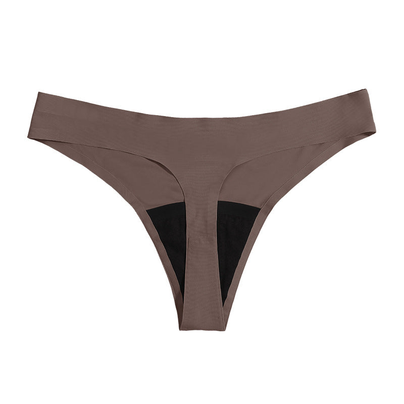 Non-marking Sexy Low Waist Four Layers Anti-Leakage Thong Physiological Panties
