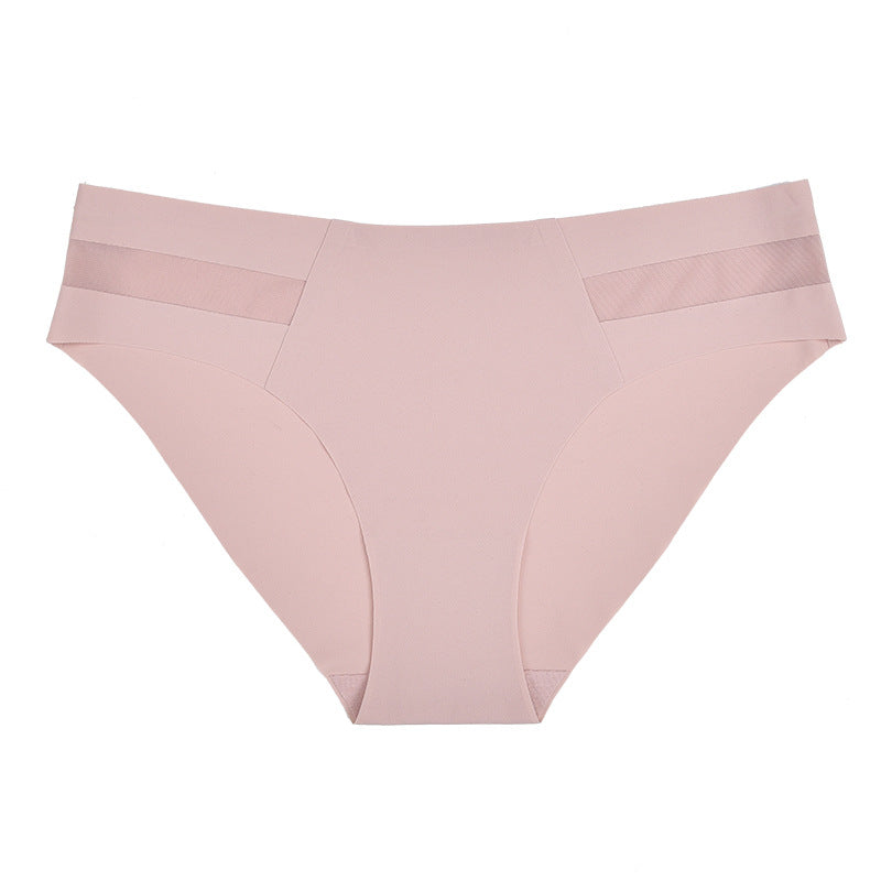 Mid-rise Ice Silk Seamless Invisible Triangle Panties