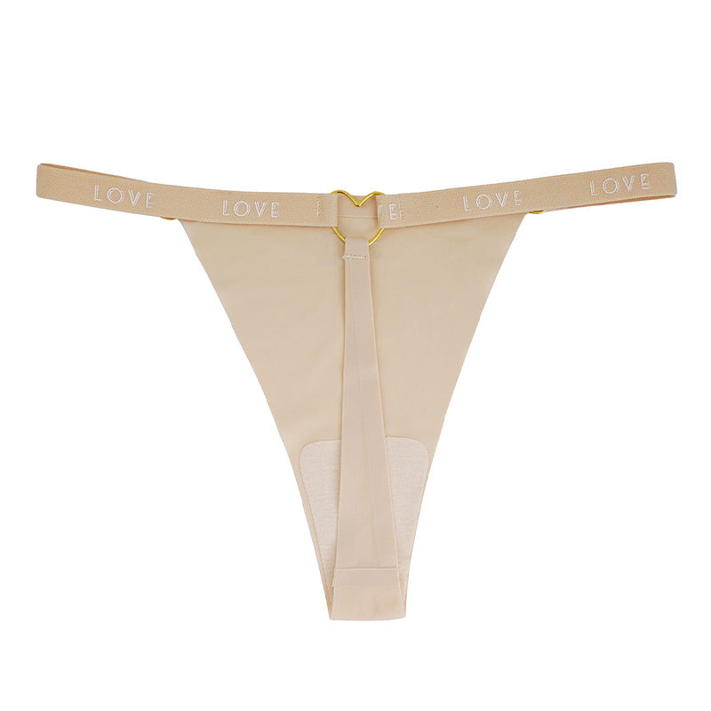 Non-marking Ice Silk One Piece Panties Low Waist Sexy Thongs