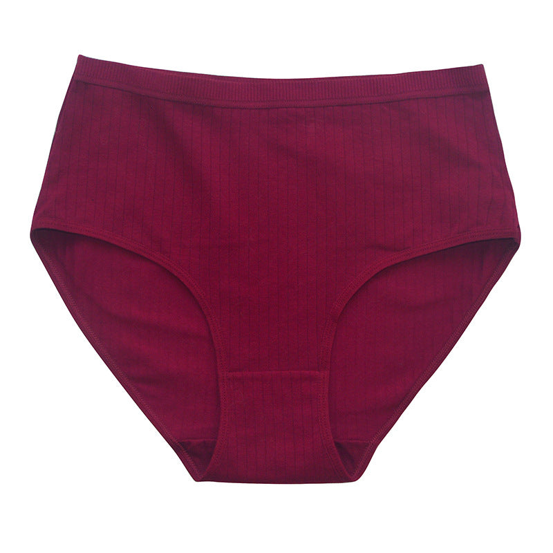 High Waist Pure Cotton Large Size Triangle Panties