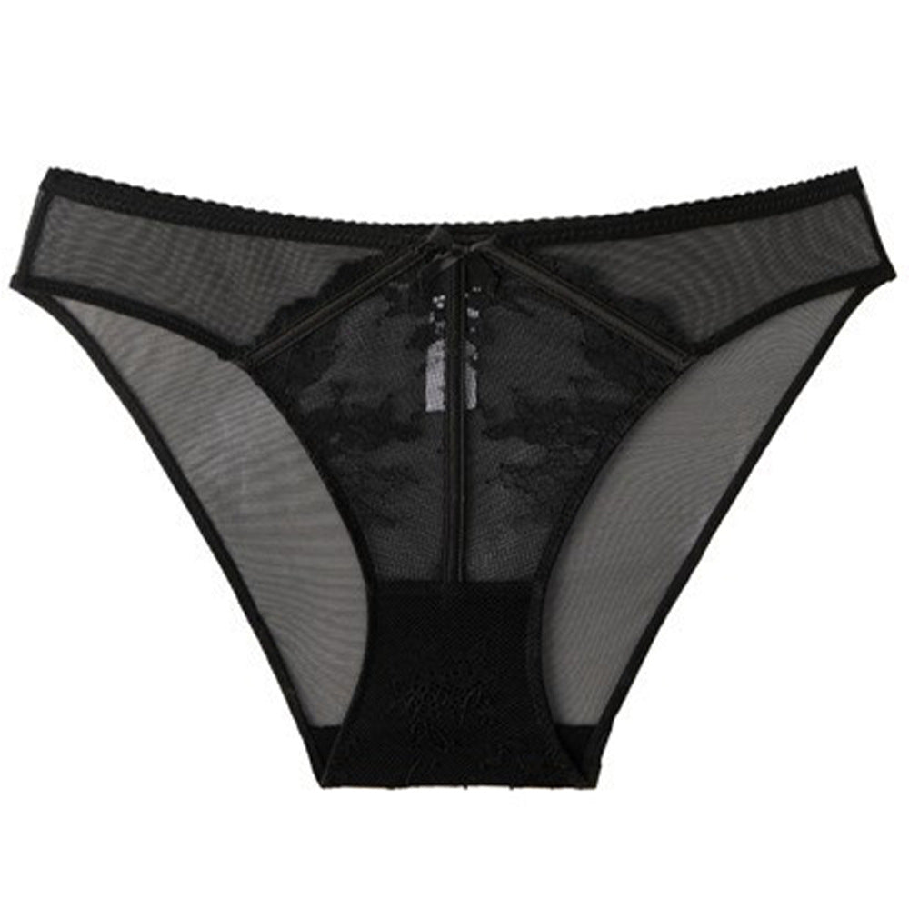 French Sexy Ultra-thin Lace Hollow Embroidered Mesh Triangle Panties