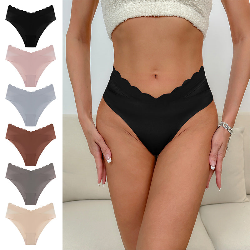 Ice Silk Ripple Seamless Sexy Fitted Panties