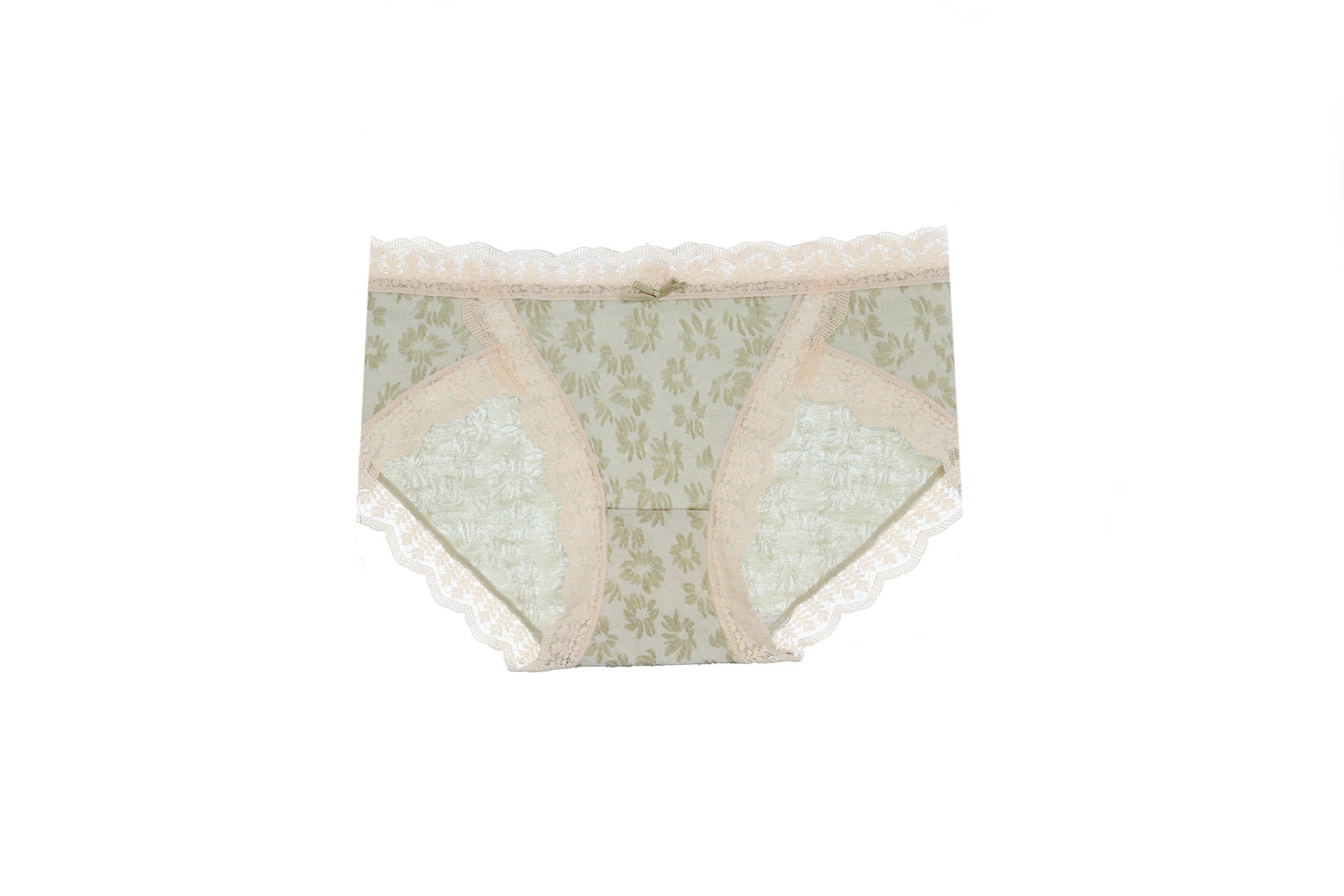 French Romantic Elegance Lace Floral Mid-Waist Triangle Panties