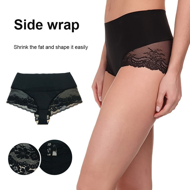 Sexy Seamless Lace High Waisted Tummy Contouring Panties