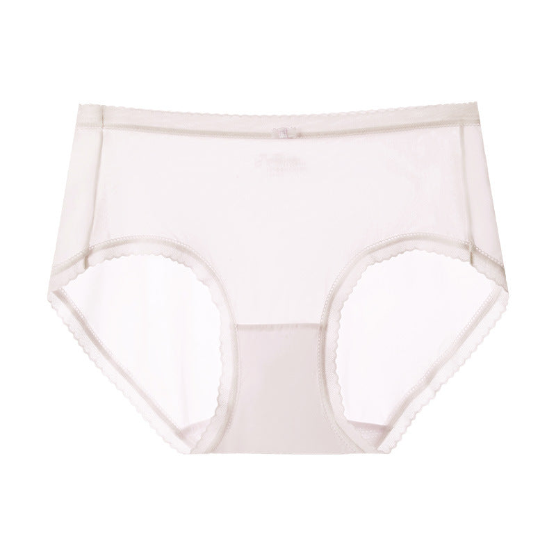 Ultra-thin Ice Silk Shimmering Mid-Waist No Trace Panties