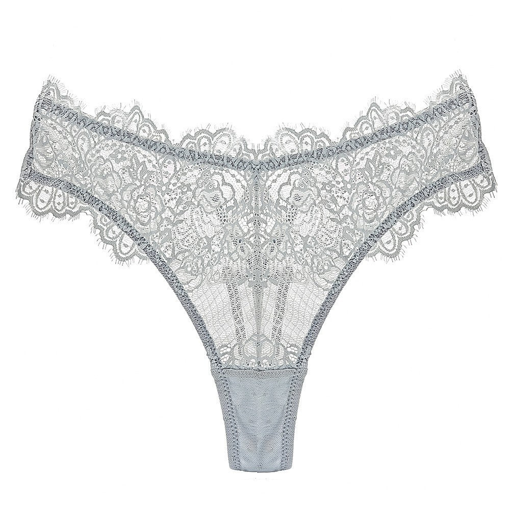 Sexy Lace Thong Thin See-Through Hollow Out Low Waist Panties