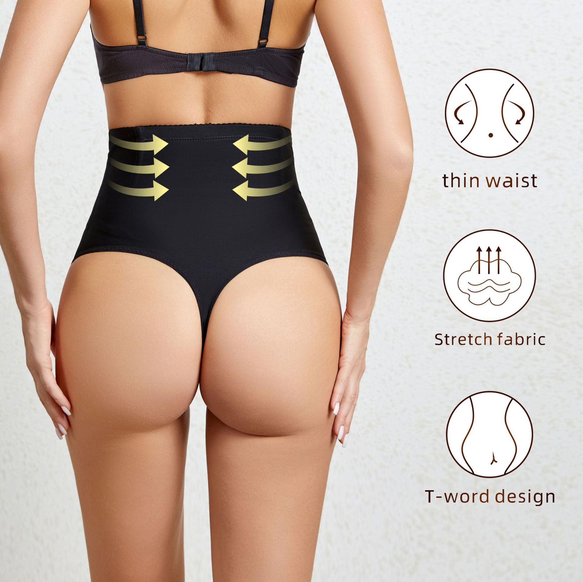 High Waist Butt Lifter Sexy Thong Shaper Tummy Control Panties Shapewear