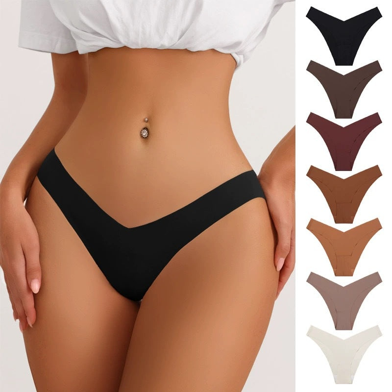Non-marking Ice Silk Low Waisted Triangle Pants Quick Dry Sports Panties