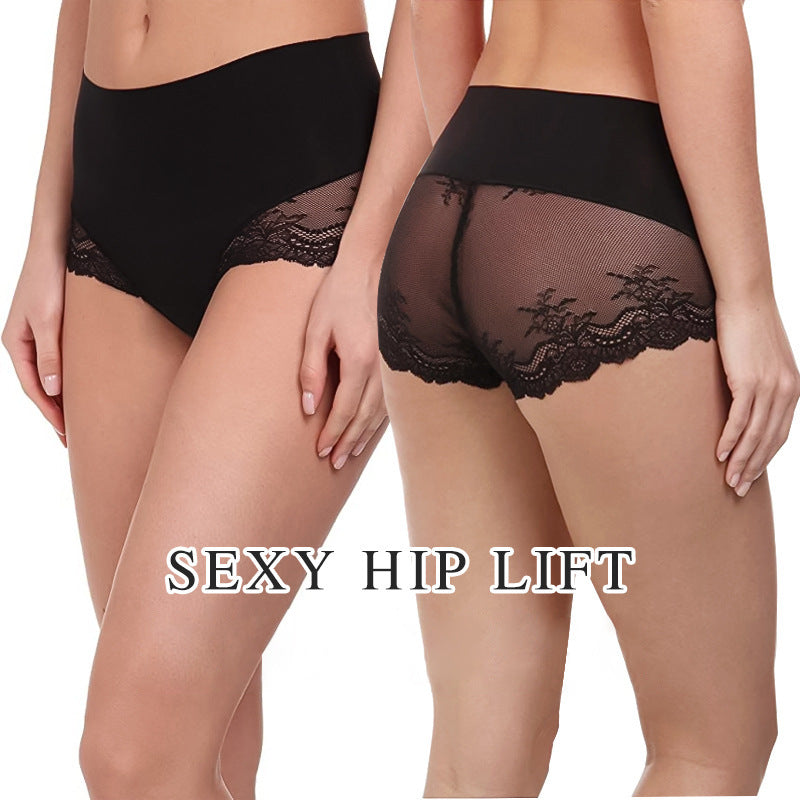 Sexy Seamless Lace High Waisted Tummy Contouring Panties