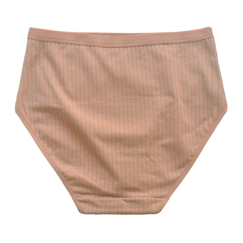 High Waist Pure Cotton Large Size Triangle Panties