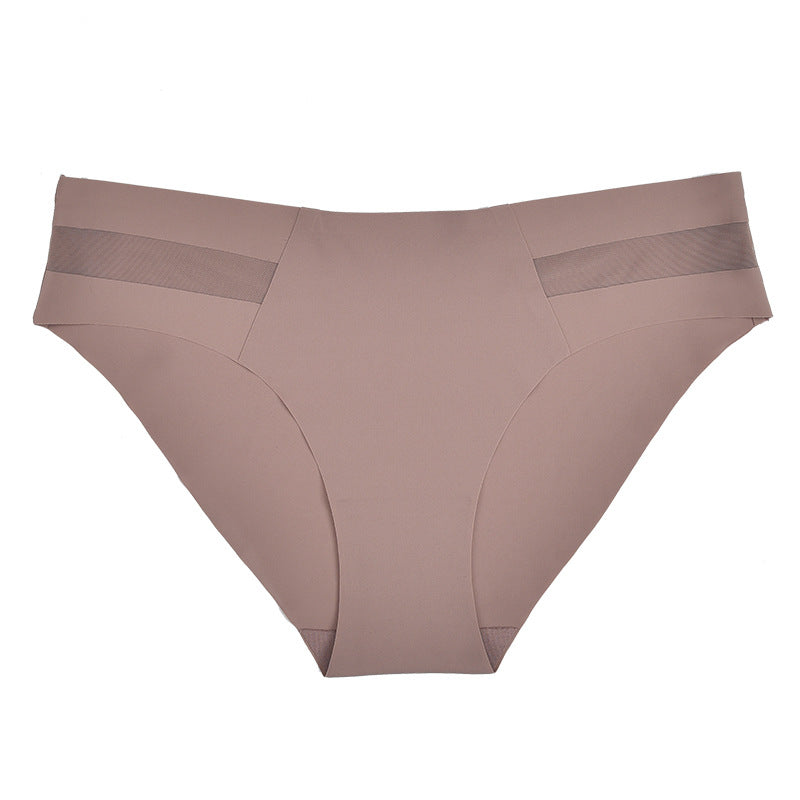 Mid-rise Ice Silk Seamless Invisible Triangle Panties