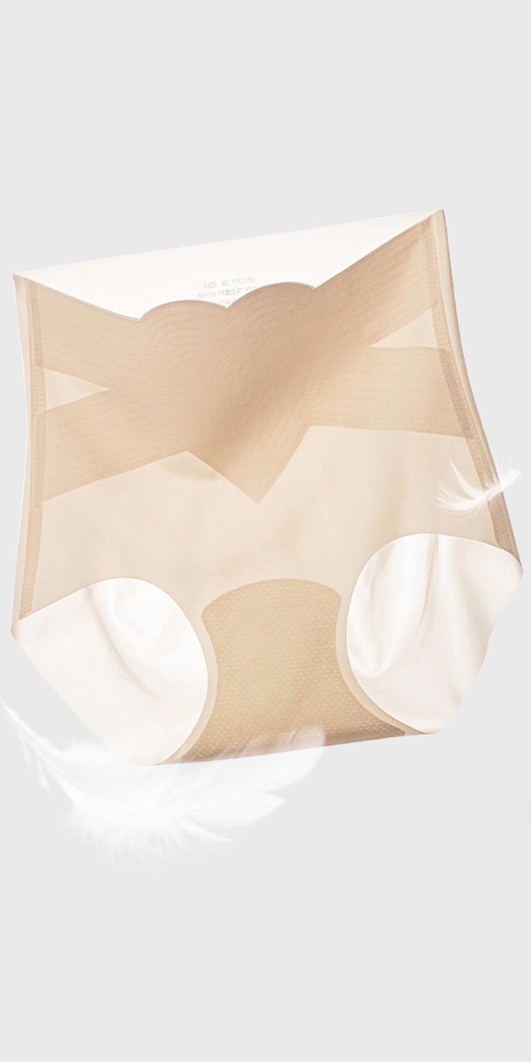Mulberry Silk Crotch Ice Silk High Waisted Panties Tummy Lifting Triangle Shapewear