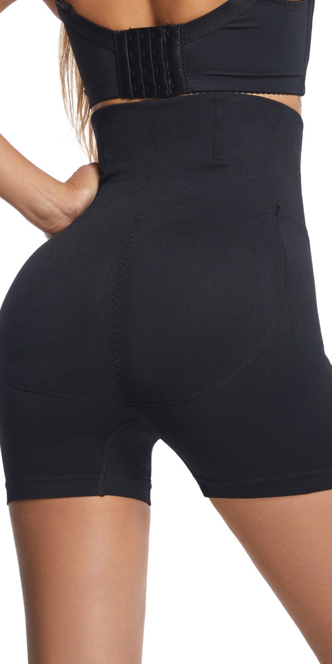 High Waisted Tummy Tuck Removable Foam Padded Buttock Enhancement Shapewear Panties