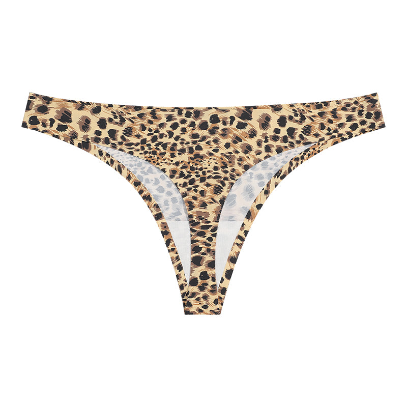 Sexy Leopard Print Thong Low Waist Breathable Cotton Panties