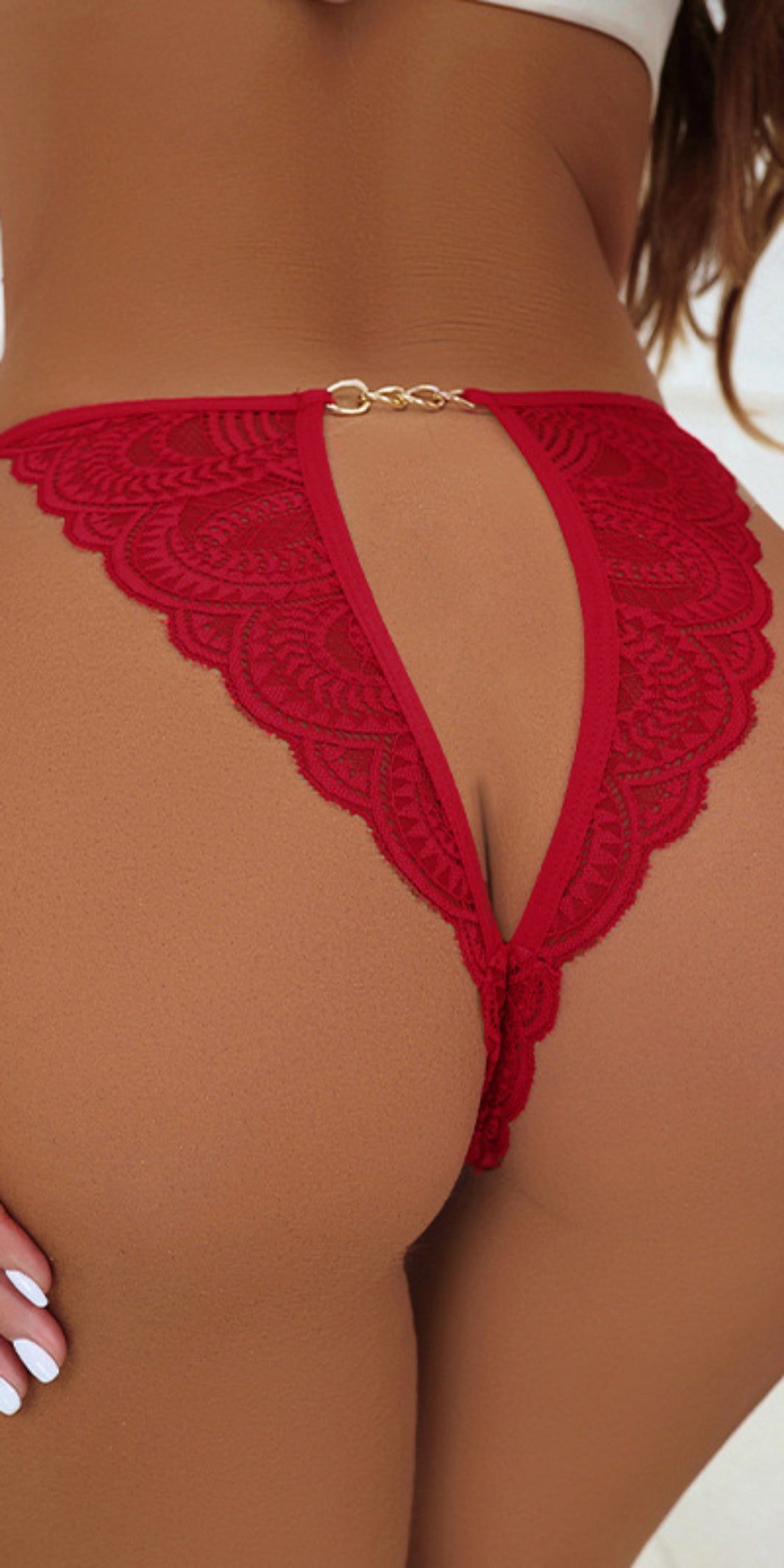 Sexy Erotic Pure Lust Hollow Out Midriff Triangle Panties